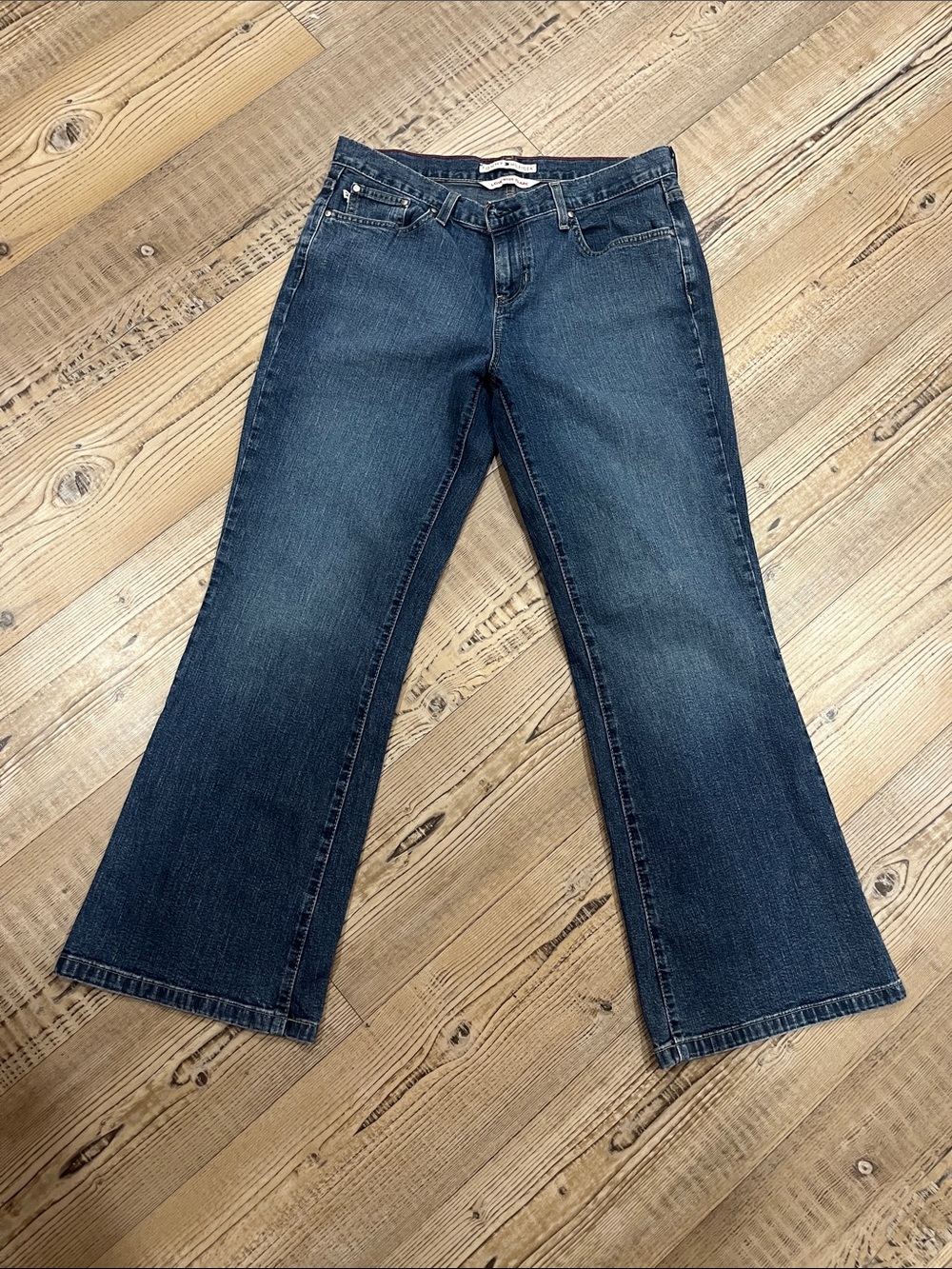 Tommy Hilfiger Dark Blue Flared Wide Leg Jeans